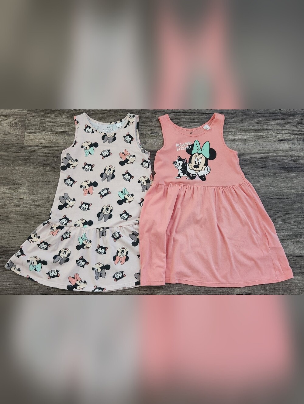**XCLNT** Disney H&M 6 6X 7 Minnie Mouse Figaro Cat Summer Sun Dress Bundle Lot